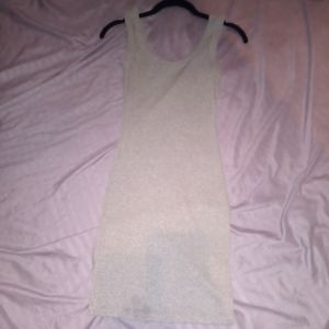 Olive green cotton mini dress